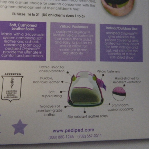 Pediped Cooper 6-12 months infant leather mocs shoes tan brown NWT - Picture 4 of 5